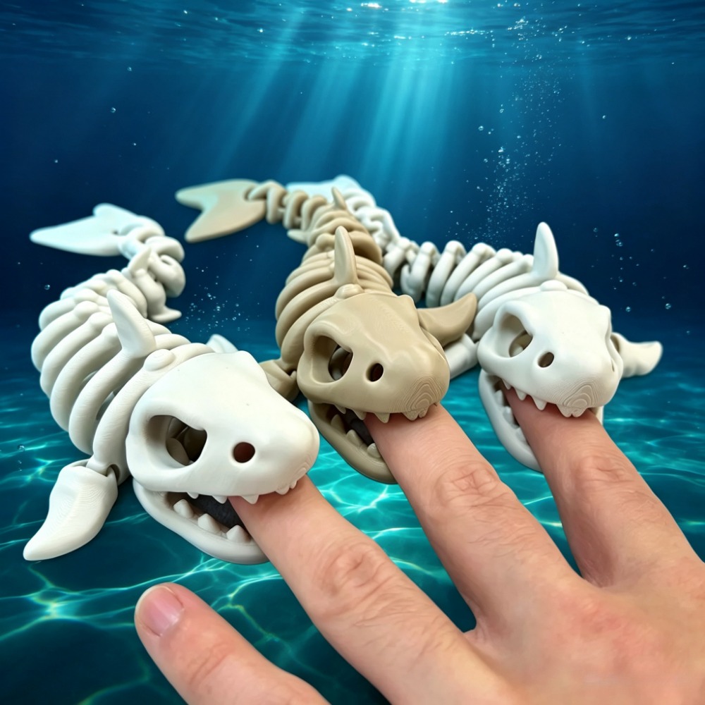 Marine Aquarium All In One - Скелет акулы для аквариума: подвижное украшение,