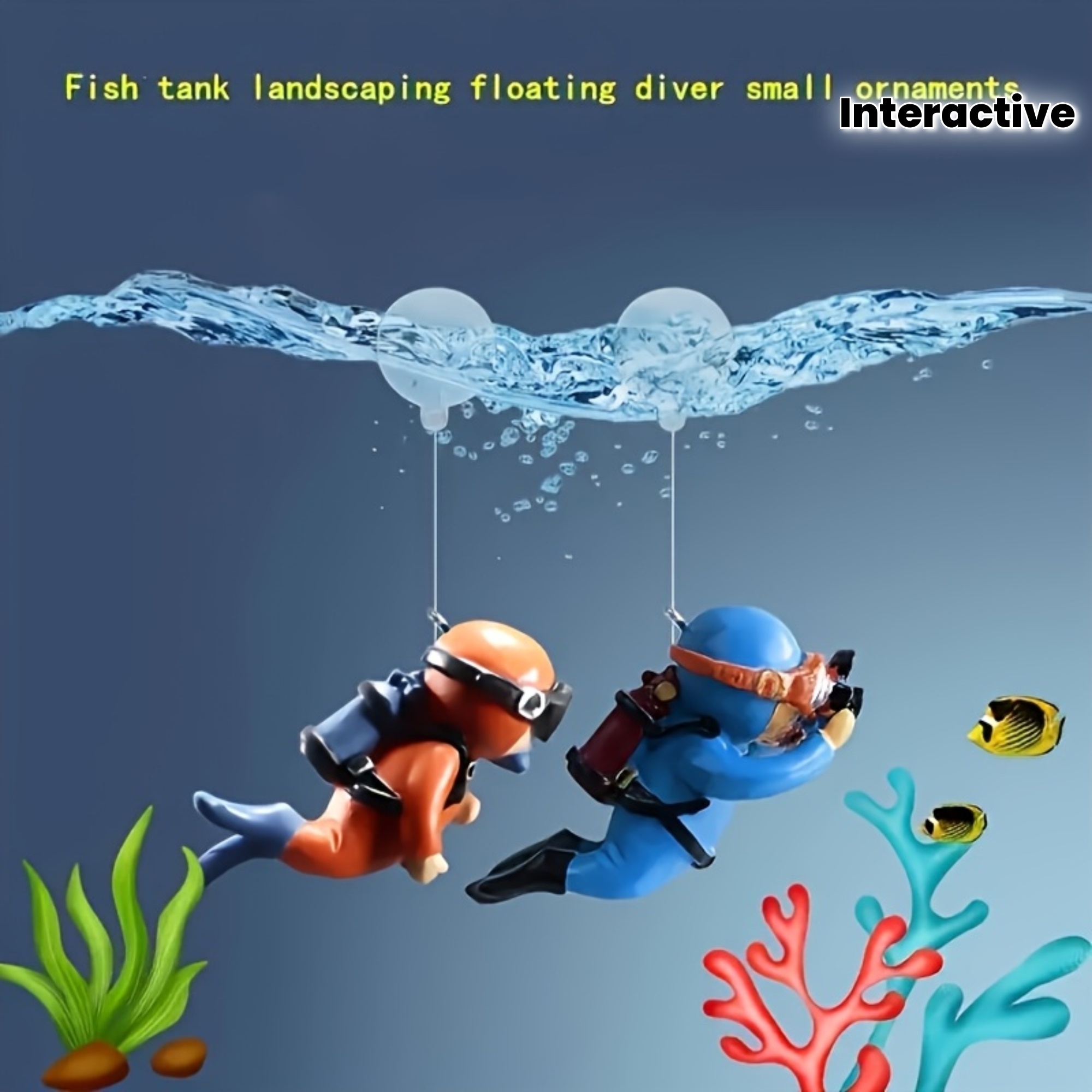 Marine Aquarium All In One - 2 шт. ярких декоративных фигурок дайверов