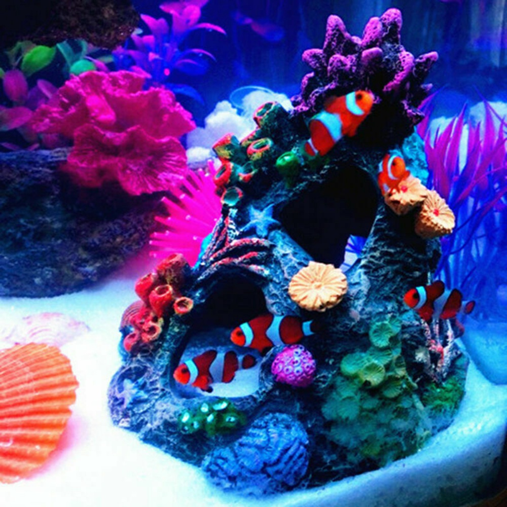 Marine Aquarium Live Sand - Аквариумные украшения, Коралловая скала, яркий полимерный