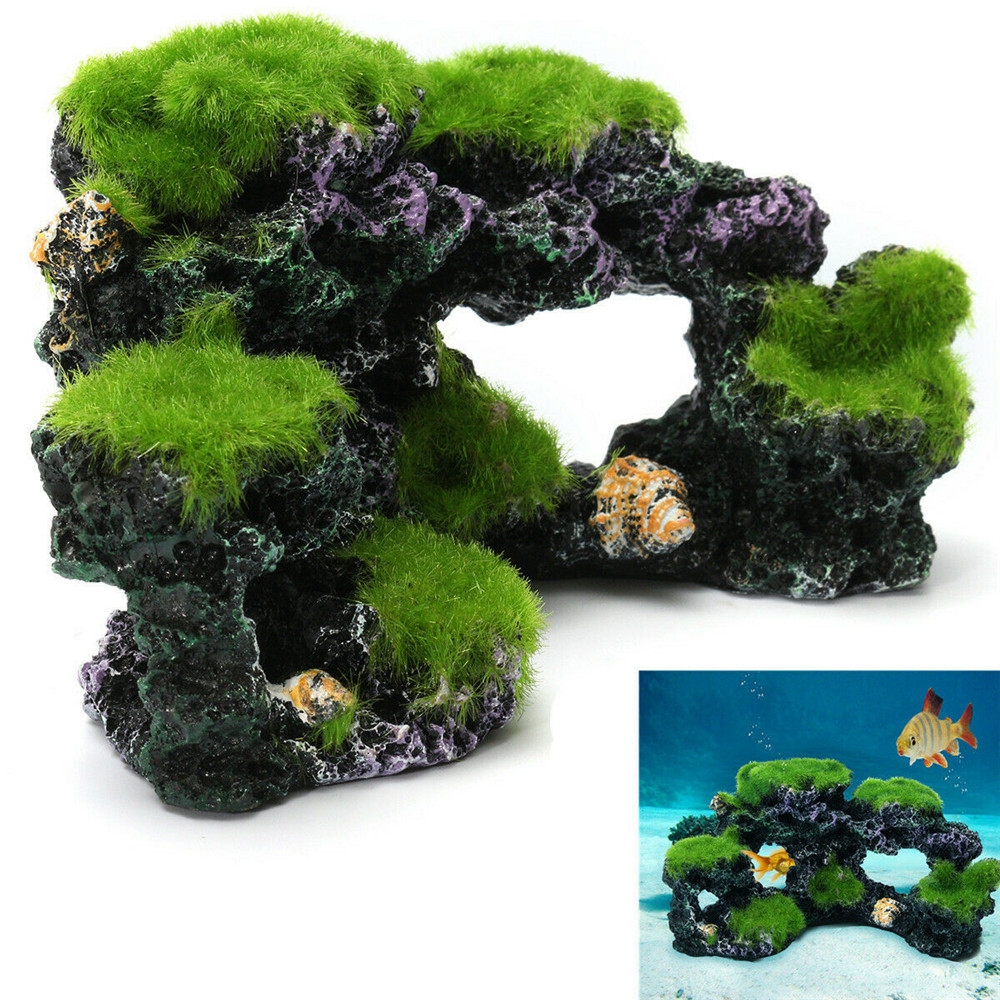 Marine Aquarium Live Sand - Декор для аквариума из смолы, зеленая