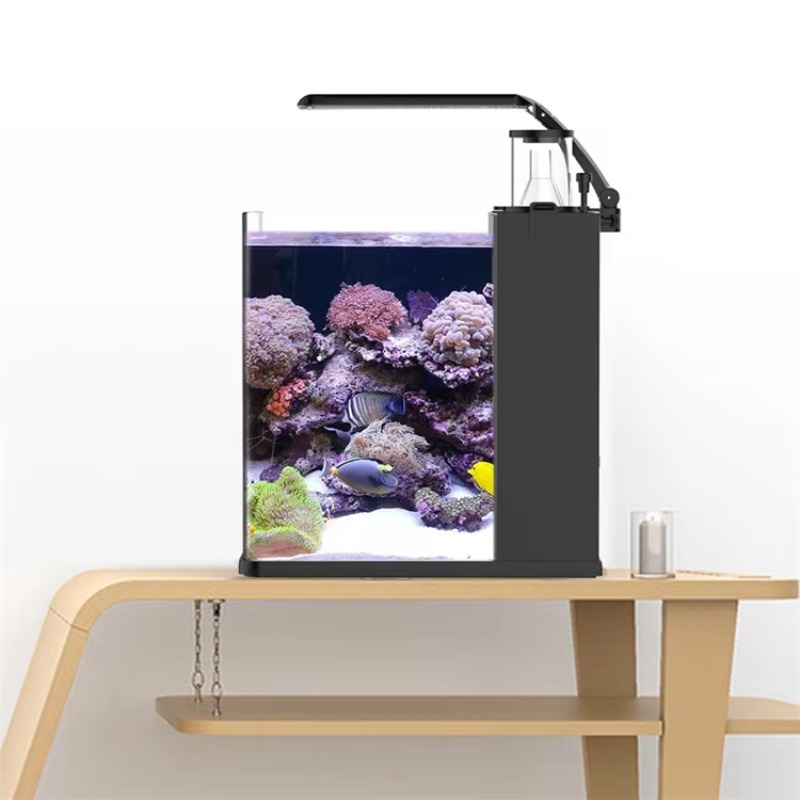 Настольный изогнутый аквариум  – обзор и цена Marine Aquarium All In One